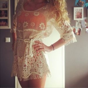 Crochet knit top